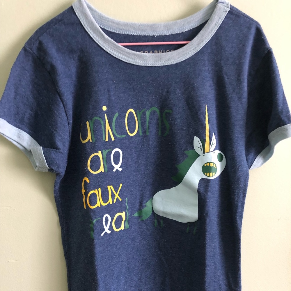 Unicorn Ringer  T Shirt By Cory Pichler